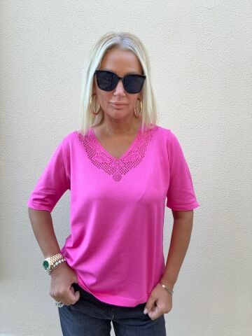 Foreo Pembe Büyük Beden Triko