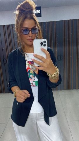 Males Siyah Bluzlu Ceket