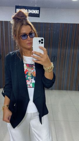 Males Siyah Bluzlu Ceket