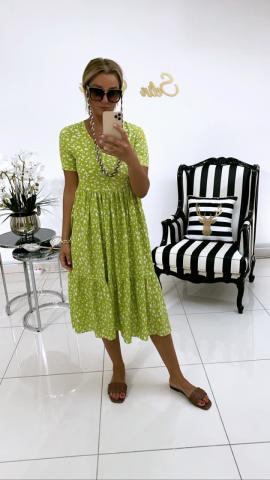 Gown Fıstık Yeşil Elbise