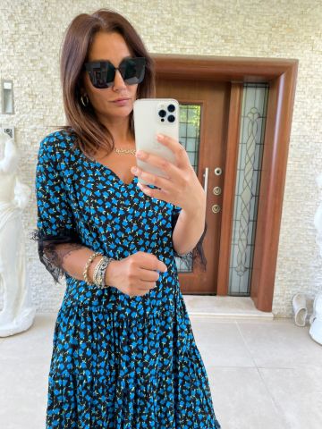 Gilda Mavi Elbise