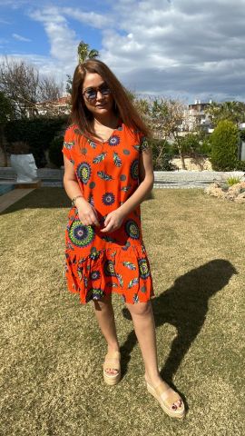 Vela Turuncu Elbise