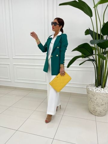 Risha Yeşil Blazer