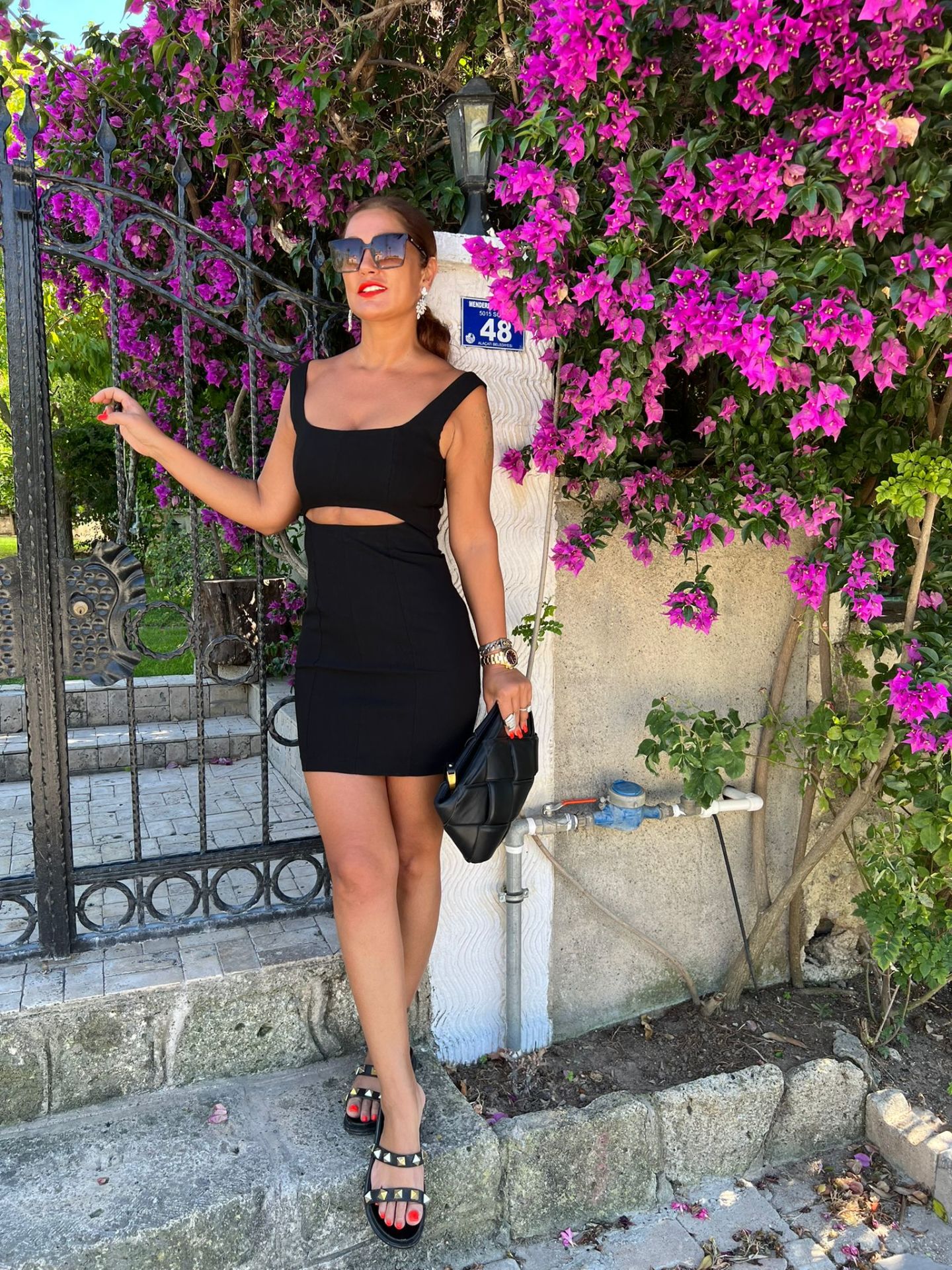 Ramain Kadın Siyah Pencere Detaylı Elbise