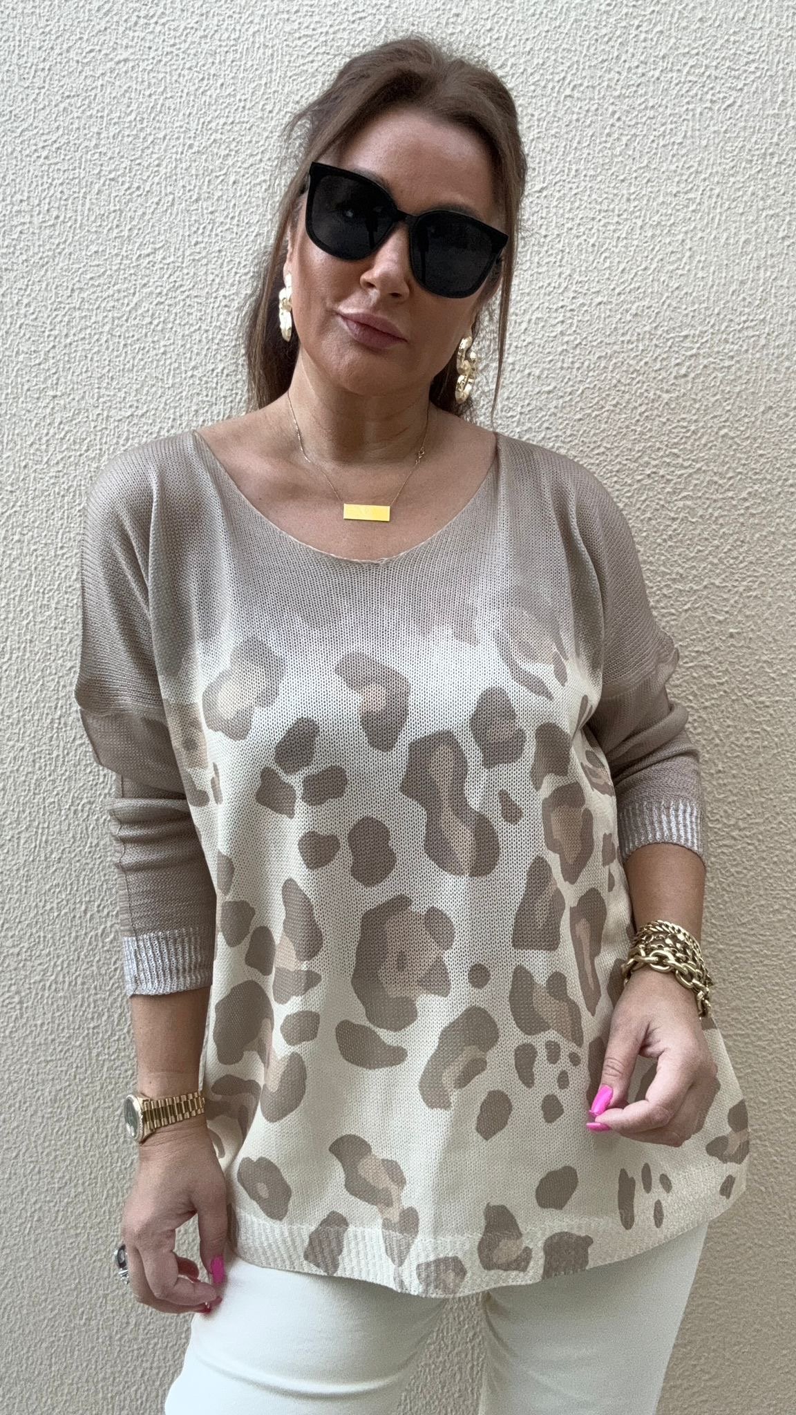 Sürreal Batik Kamuflaj Bej Kazak