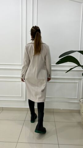 Boneva Kadın Taş Rengi Kaban