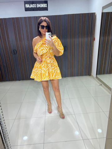 Raissa Sarı Elbise