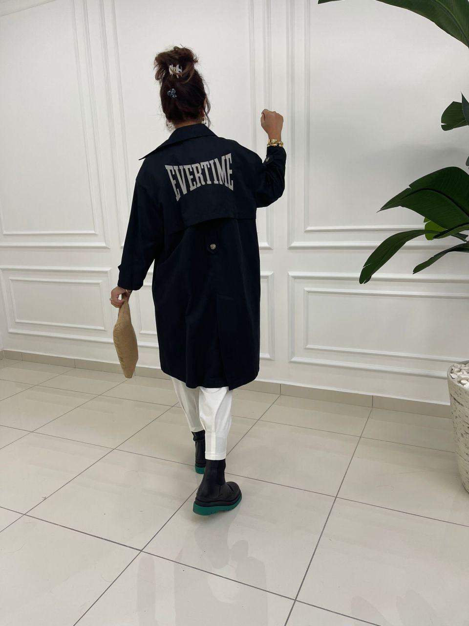 Evertime Siyah Trench