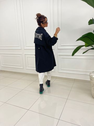 Evertime Siyah Trench