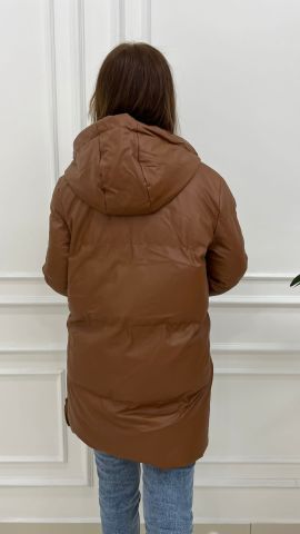 Daily Kadın Camel Deri Mont