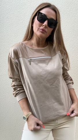 Metta Kadın Camel Bluz