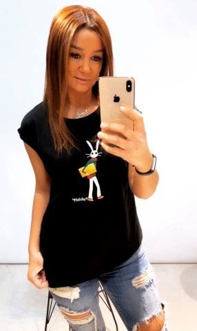 Rabbit Siyah T-shirt