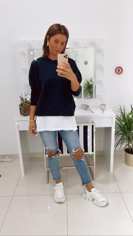 Alesya Siyah Sweat