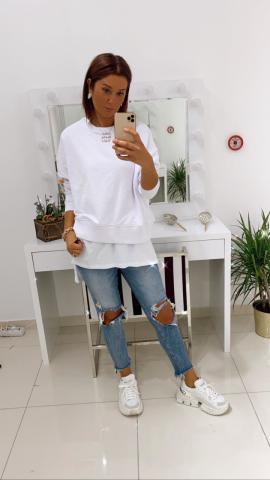 Alesya Beyaz Sweat