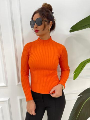 Fitilli Orange Balıkçı Triko