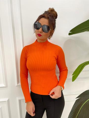 Fitilli Orange Balıkçı Triko