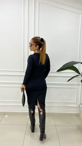 Emma Kadın Siyah Midi Elbise