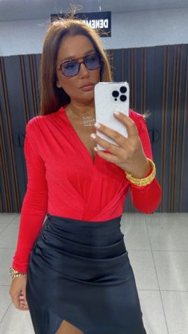 Donez Kırmızı Bodysuit