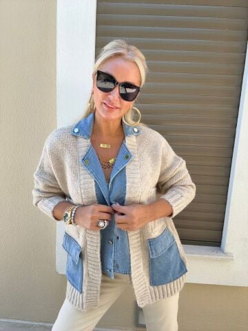 Bucky Kadın Taş Triko Hırka