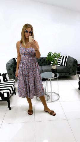 Charlene Mavi Elbise