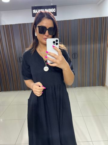 Cecila Siyah Elbise