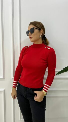 Adila Kadın Kırmızı Balıkçı Triko