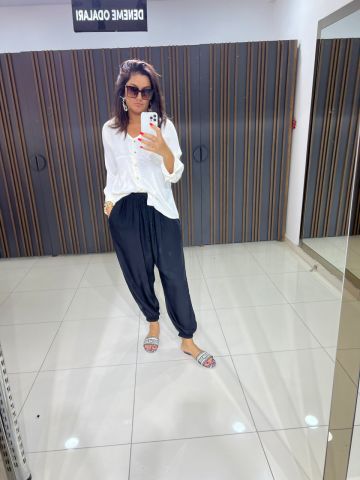 Lorna Siyah Şalvar Pantolon