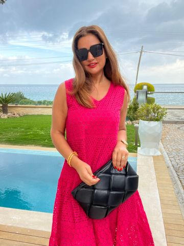 Maika Kadın Pembe Fisto Elbise