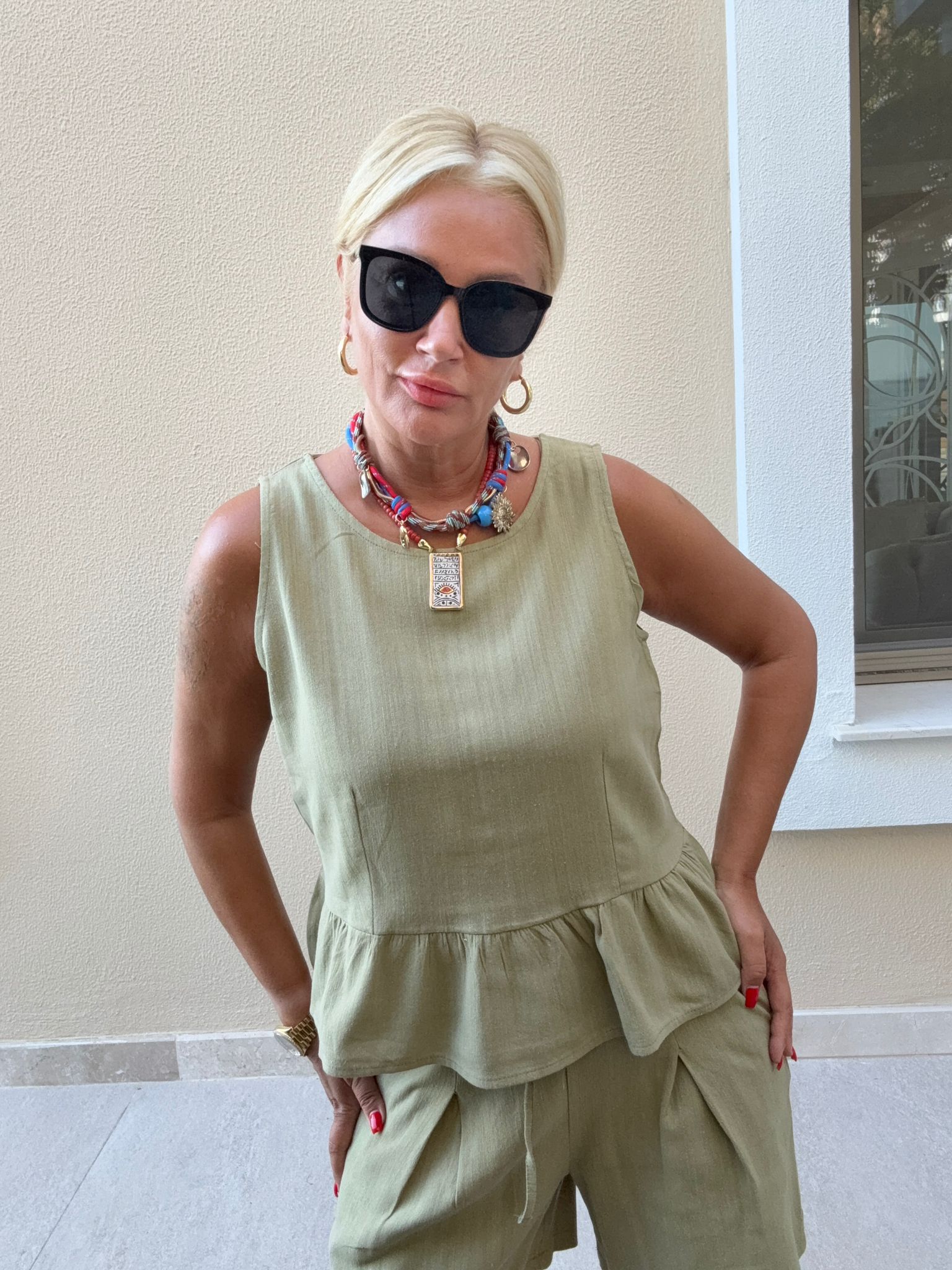 Yulse Haki Şortlu Takım
